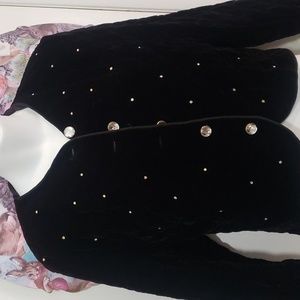 Dress black velvet jacket